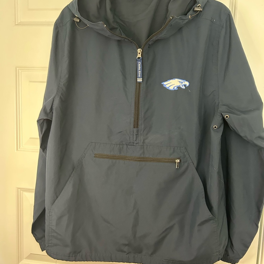 Charles River Apparel Navy Half-Zip Jacket